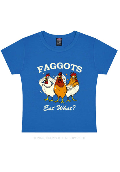 Faggots Eat What Pride Y2K Baby Tee Cherrykitten