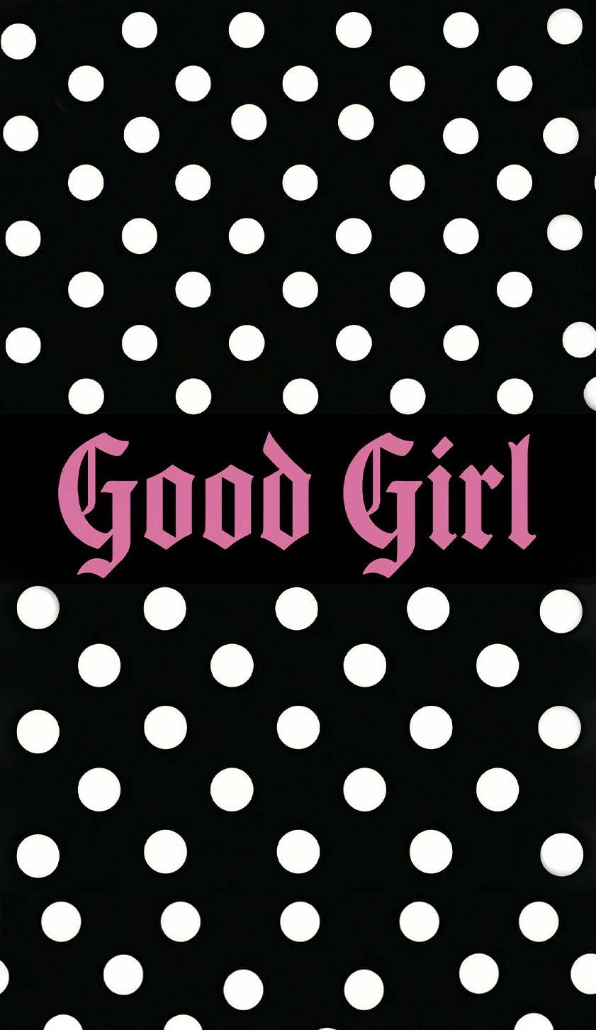 Good Girl White Dots On Black Y2K Phone Case Cherrykitten