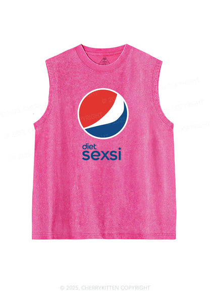 Diet Sexsi Y2K Washed Muscle Tank Cherrykitten