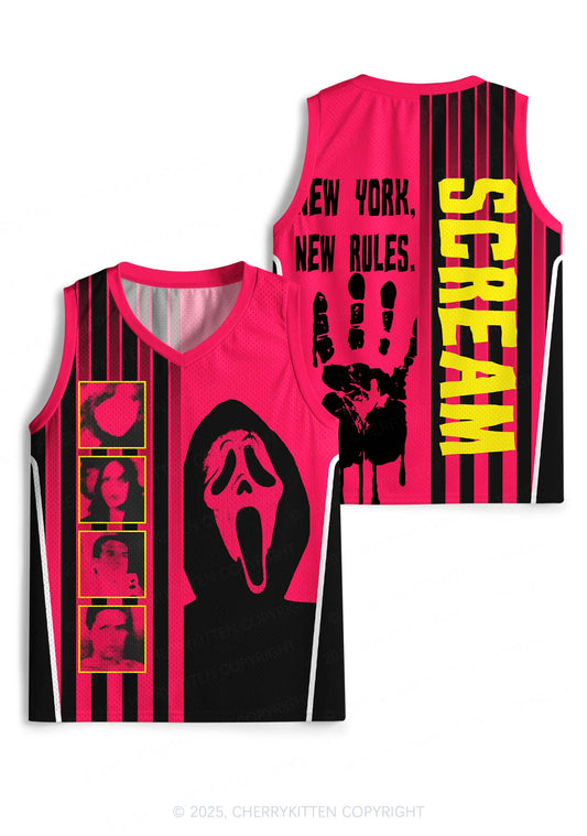Halloween Scream Ghost Y2K Sport Jersey Tank Cherrykitten