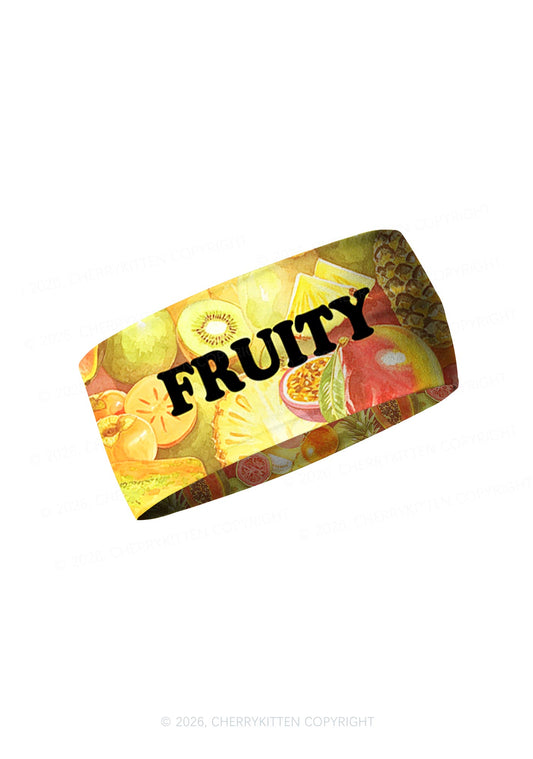 Orange Fruity Pride Y2K Print Headband Cherrykitten