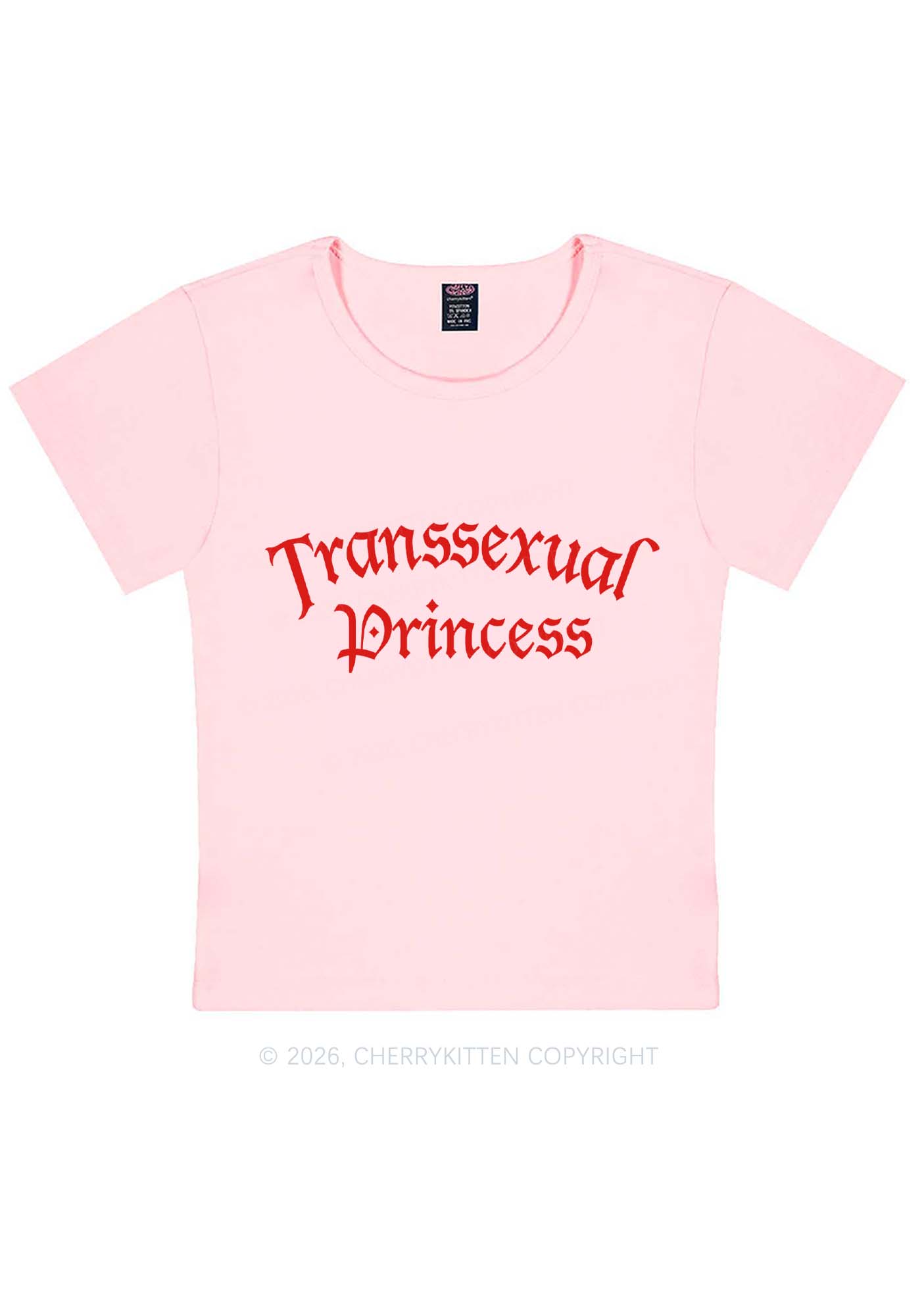 Transsexual Princess Pride Y2K Baby Tee Cherrykitten