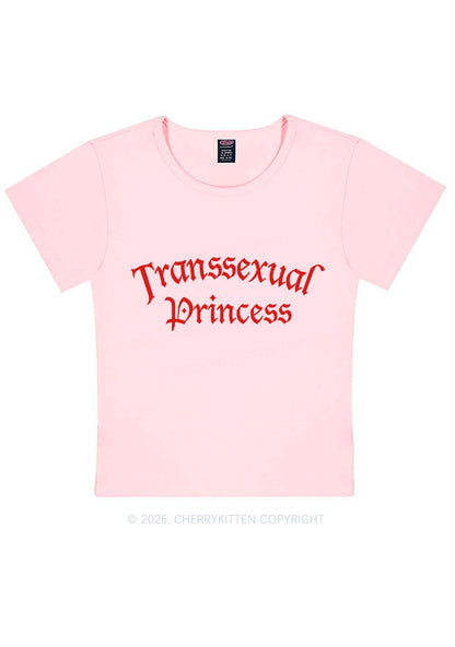 Transsexual Princess Pride Y2K Baby Tee Cherrykitten