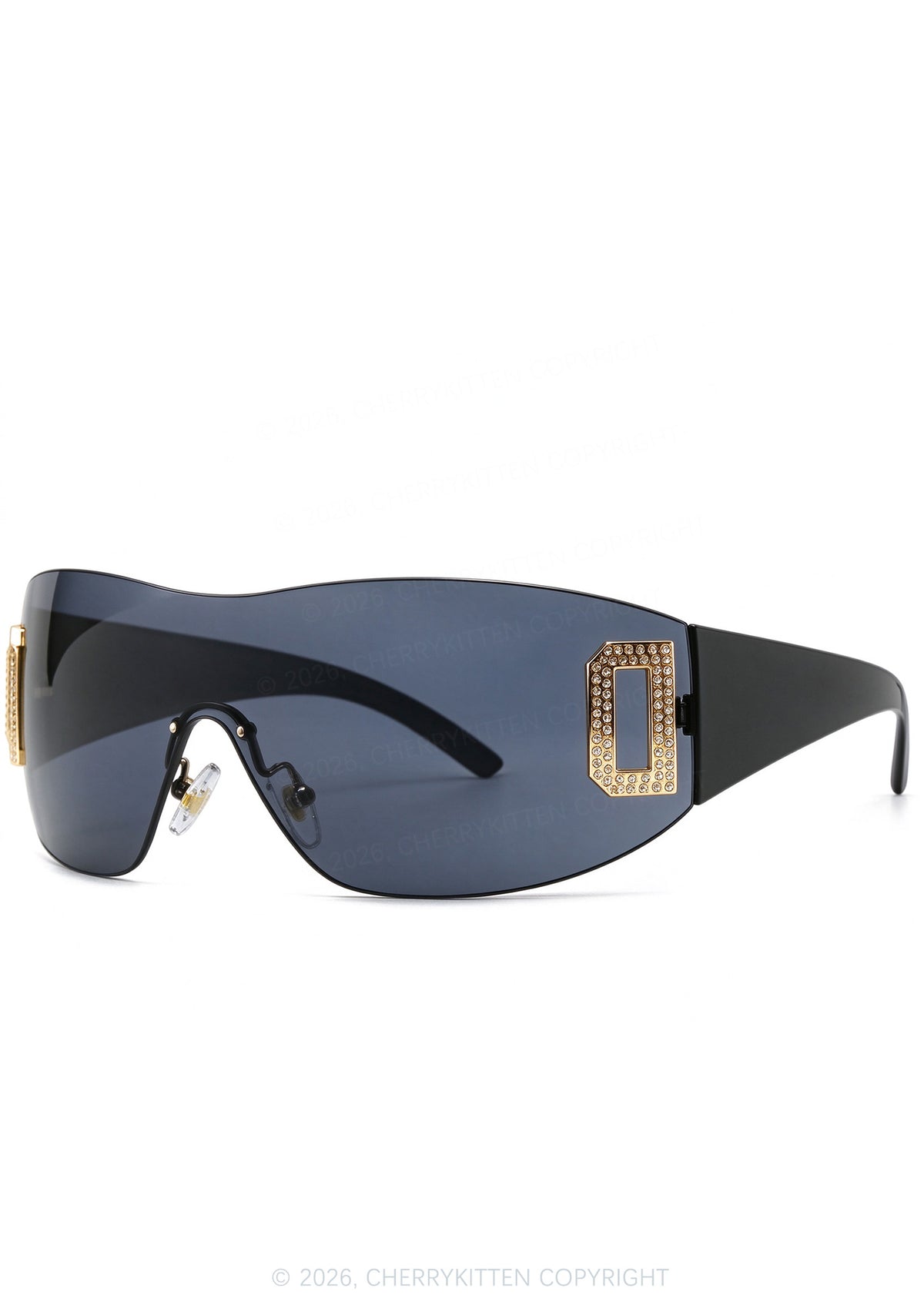 Grey Futuristic Y2K Sunglasses Cherrykitten