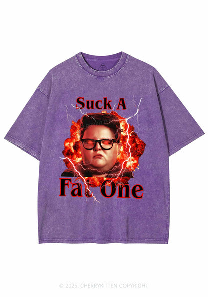 Suck A Fat One Y2K Shirts Washed Tee Cherrykitten