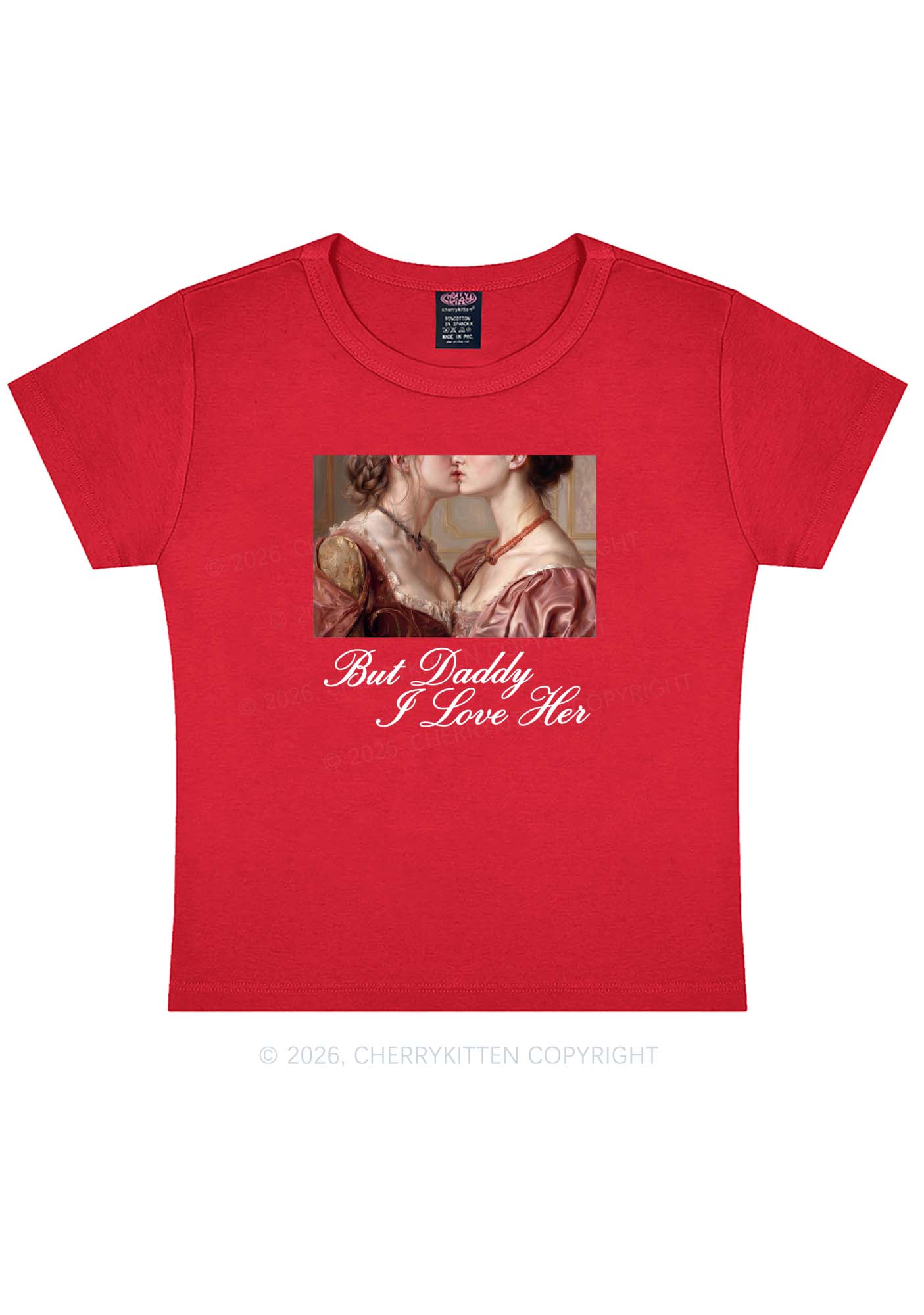 But Daddy I Love Her Lesbian Pride Y2K Baby Tee Cherrykitten