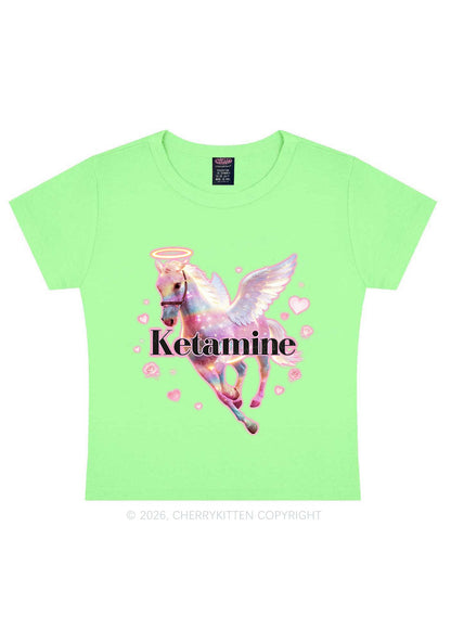 Angel K Horse Valentine's Day Y2K Baby Tee Cherrykitten