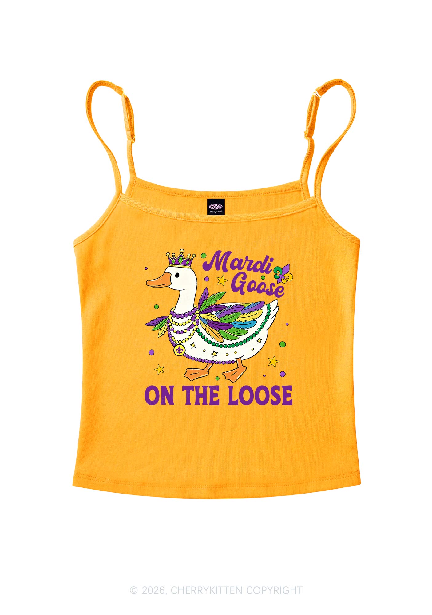 Mardi Goose On The Loose Y2K Spaghetti Strap Cami Cherrykitten