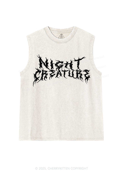 Night Creature Y2K Washed Muscle Tank Cherrykitten