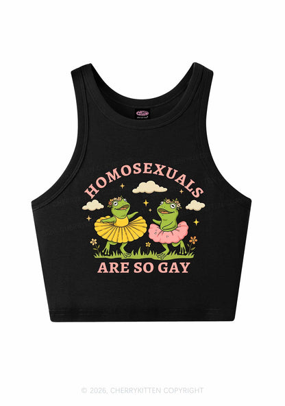 Homosexuals Are So Gay Pride Y2K Crop Tank Top Cherrykitten