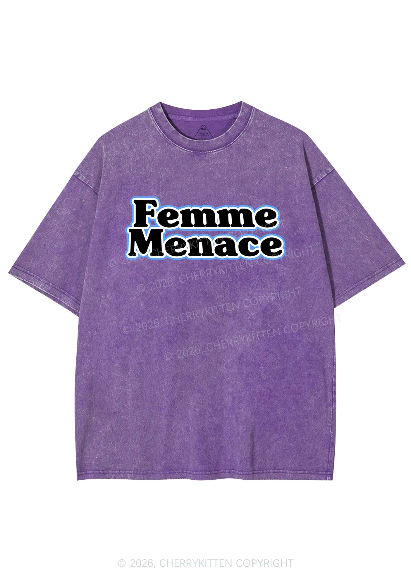 Femme Menace Pride Y2K Shirts Washed Tee Cherrykitten