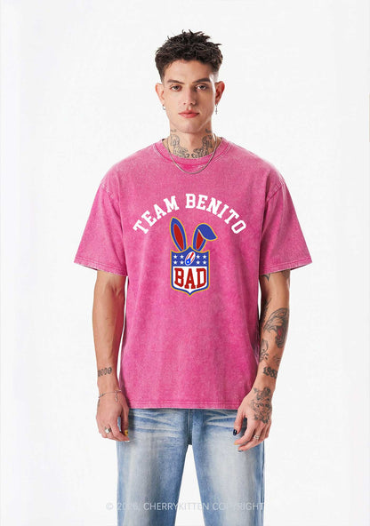 Pink Bad Bunny Y2K Shirts Washed Tee Cherrykitten
