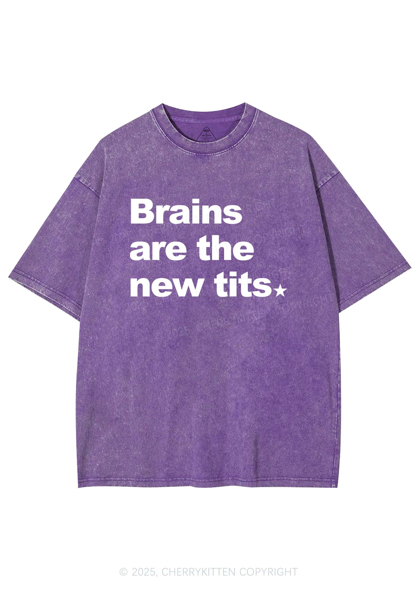 Brains Are New Txts Y2K Shirts Washed Tee Cherrykitten