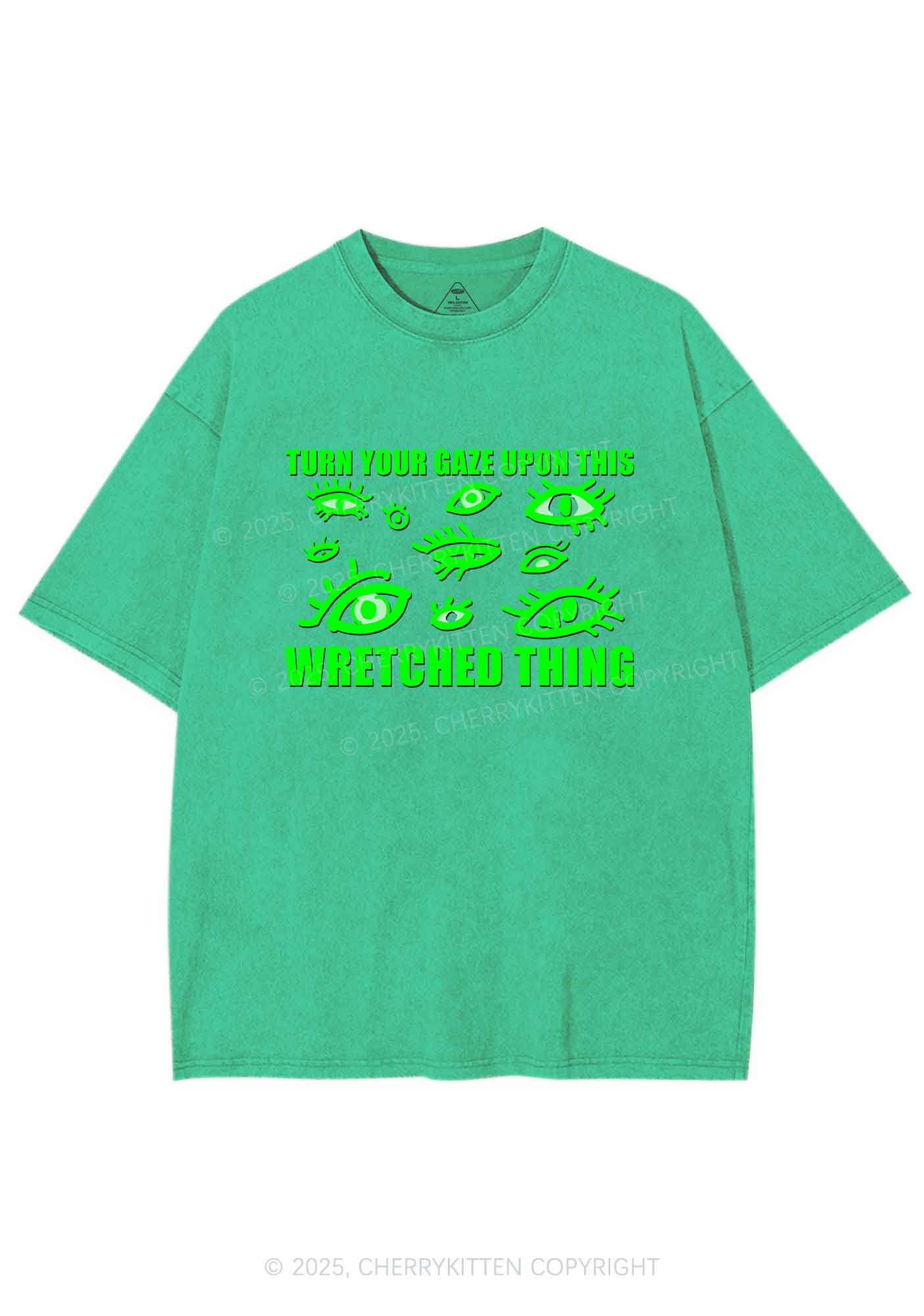 Turn Your Gaze Upon This Y2K Shirts Washed Tee Cherrykitten