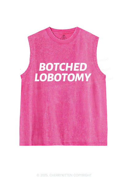 Botched Lobotomy Y2K Washed Muscle Tank Cherrykitten