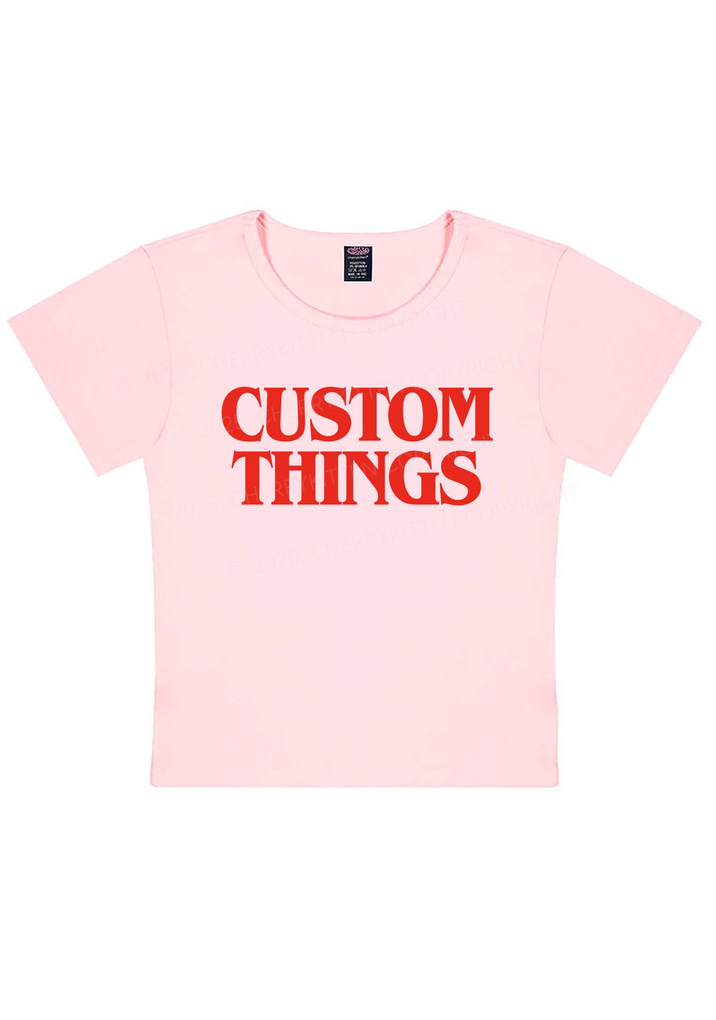 Custom Things Y2K Baby Tee Cherrykitten