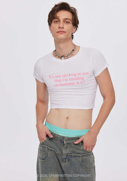 Standing On Business Y2K Baby Tee Cherrykitten