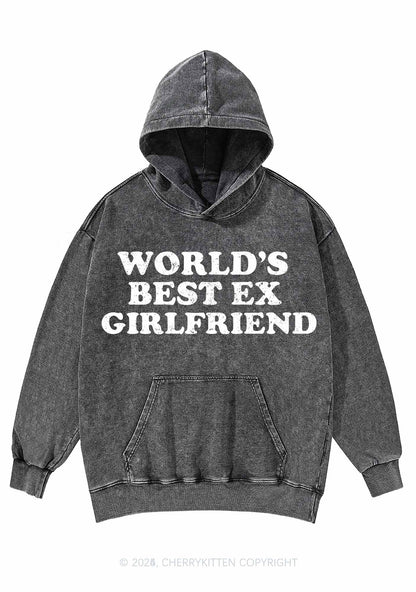 Best Ex Girlfriend Y2K Washed Hoodie Cherrykitten