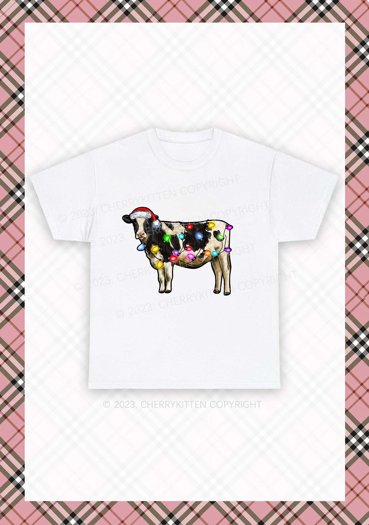 Christmas Cow Chunky Shirt Cherrykitten