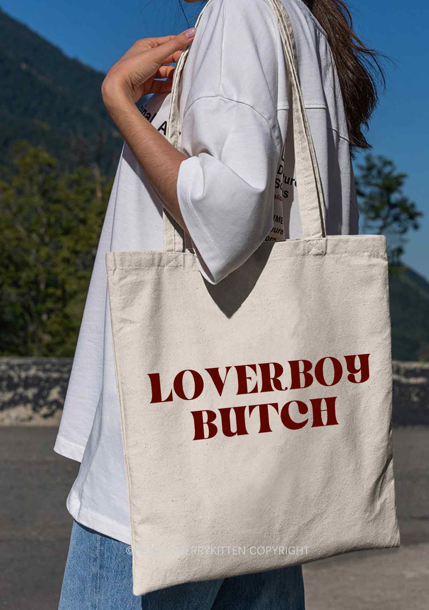Loverboy Butch Pride Y2K Canvas Tote Bag Cherrykitten