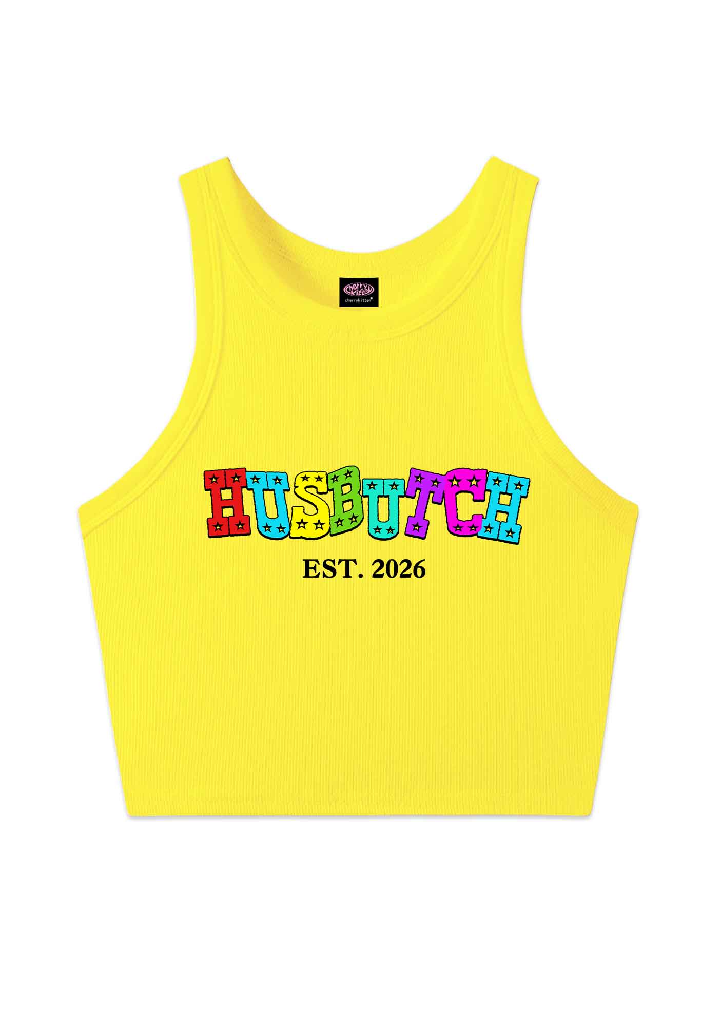Custom Year Rainbow Husbutch Pride Y2K Crop Tank Top Cherrykitten
