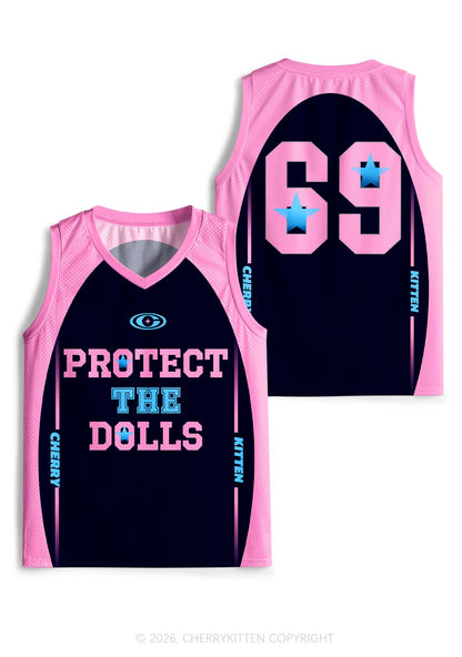 Black Protect The Dolls Pride Y2K Sport Jersey Tank Cherrykitten