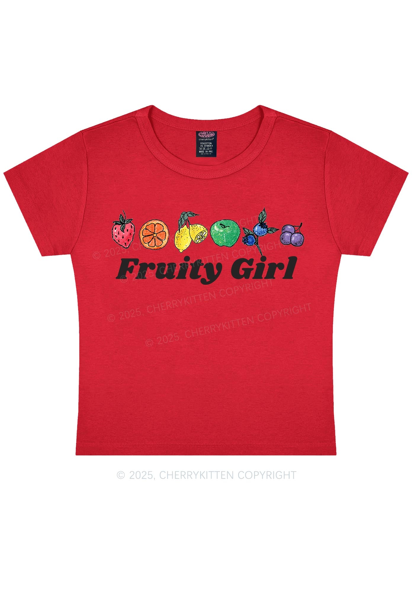 Fruity Girl Y2K Baby Tee Cherrykitten