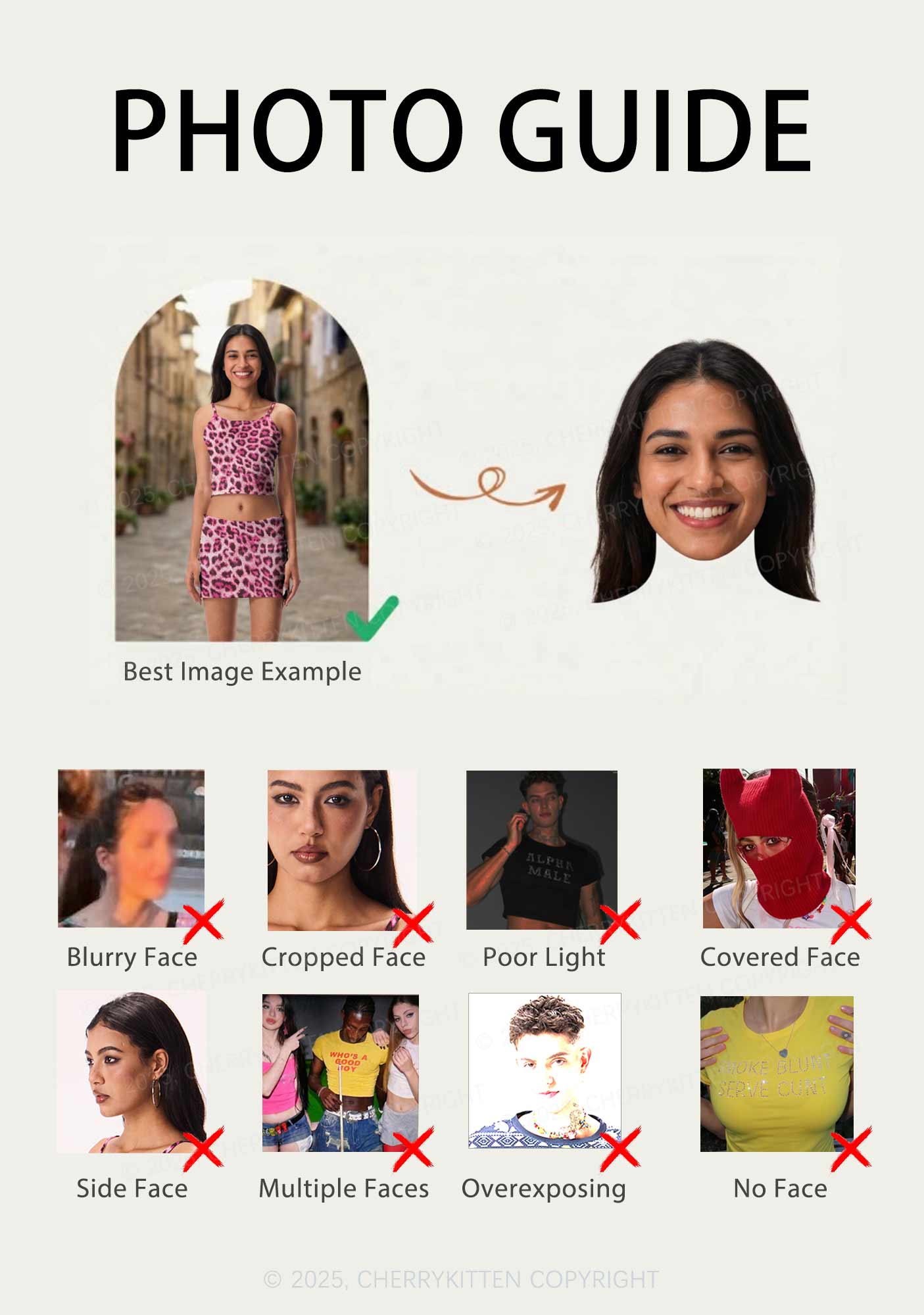 I Love Custom Portrait Y2K Valentine's Day Washed Tee Cherrykitten