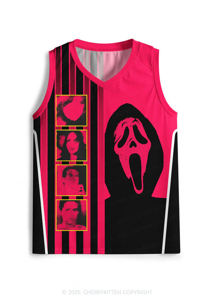 Halloween Scream Ghost Y2K Sport Jersey Tank Cherrykitten