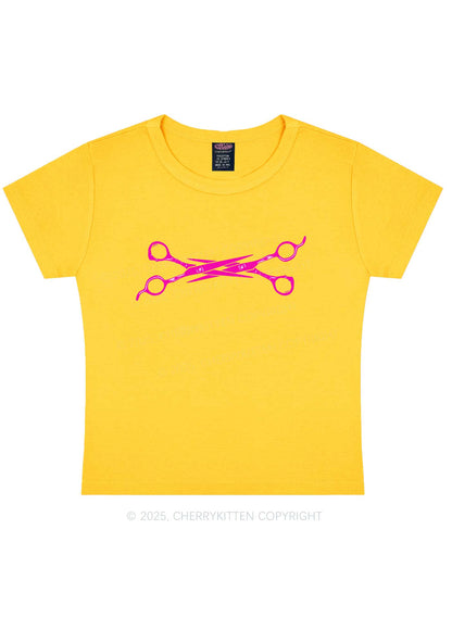 Pink Scissor Y2K Baby Tee Cherrykitten