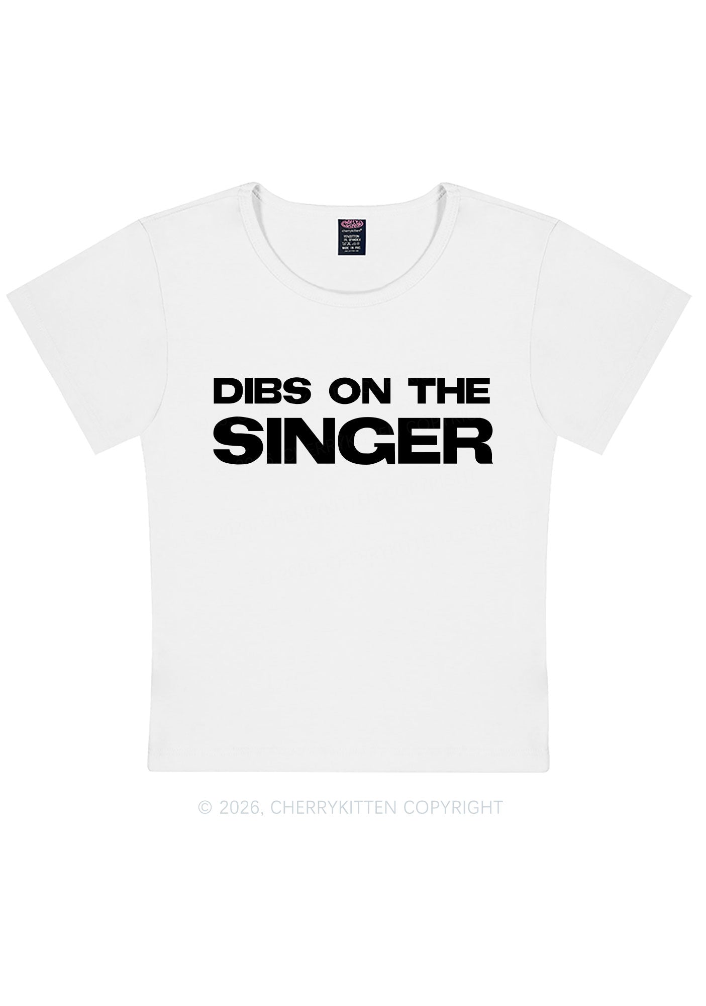 Dibs On The Singer Y2K Baby Tee Cherrykitten