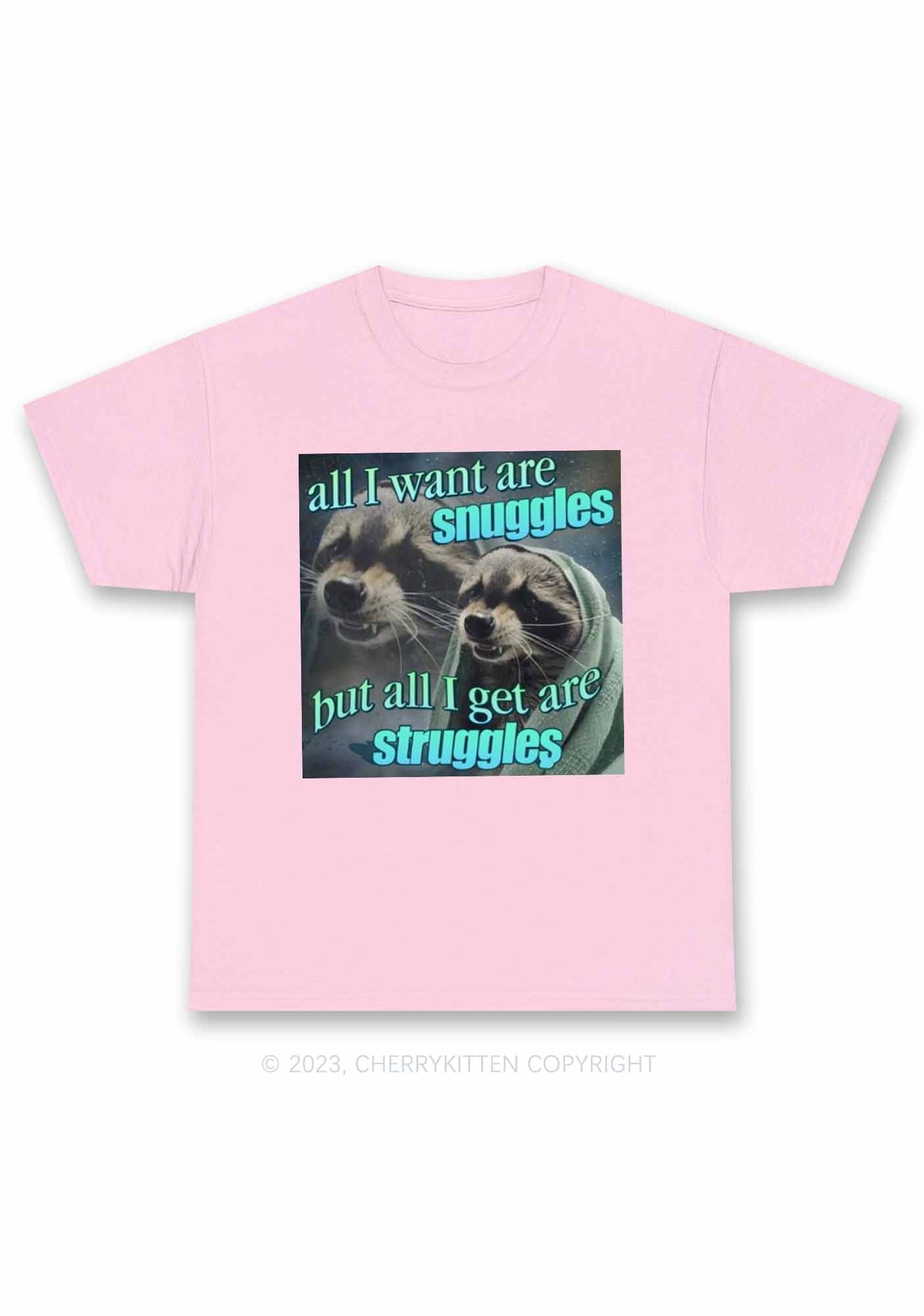 I Want Snuggles Y2K Chunky Shirt Cherrykitten