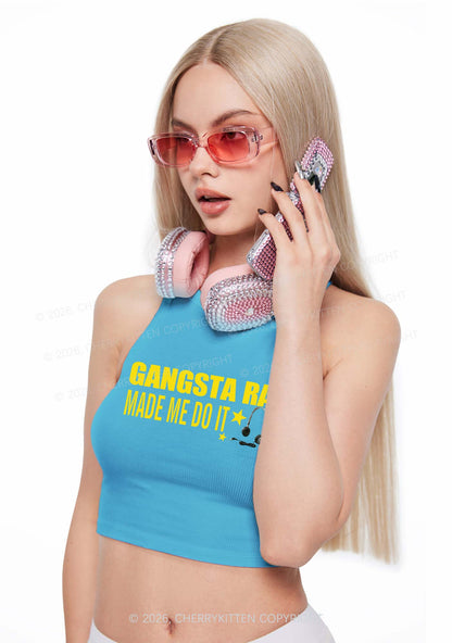 Gangsta Rap Made Me Do It Y2K Crop Tank Top Cherrykitten