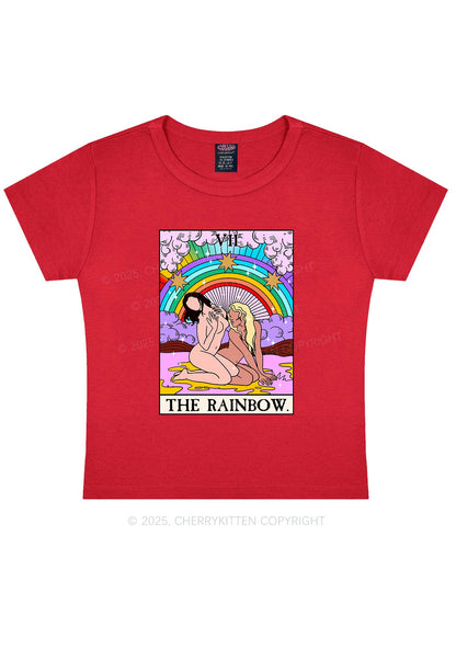 The Rainbow Y2K Baby Tee Cherrykitten