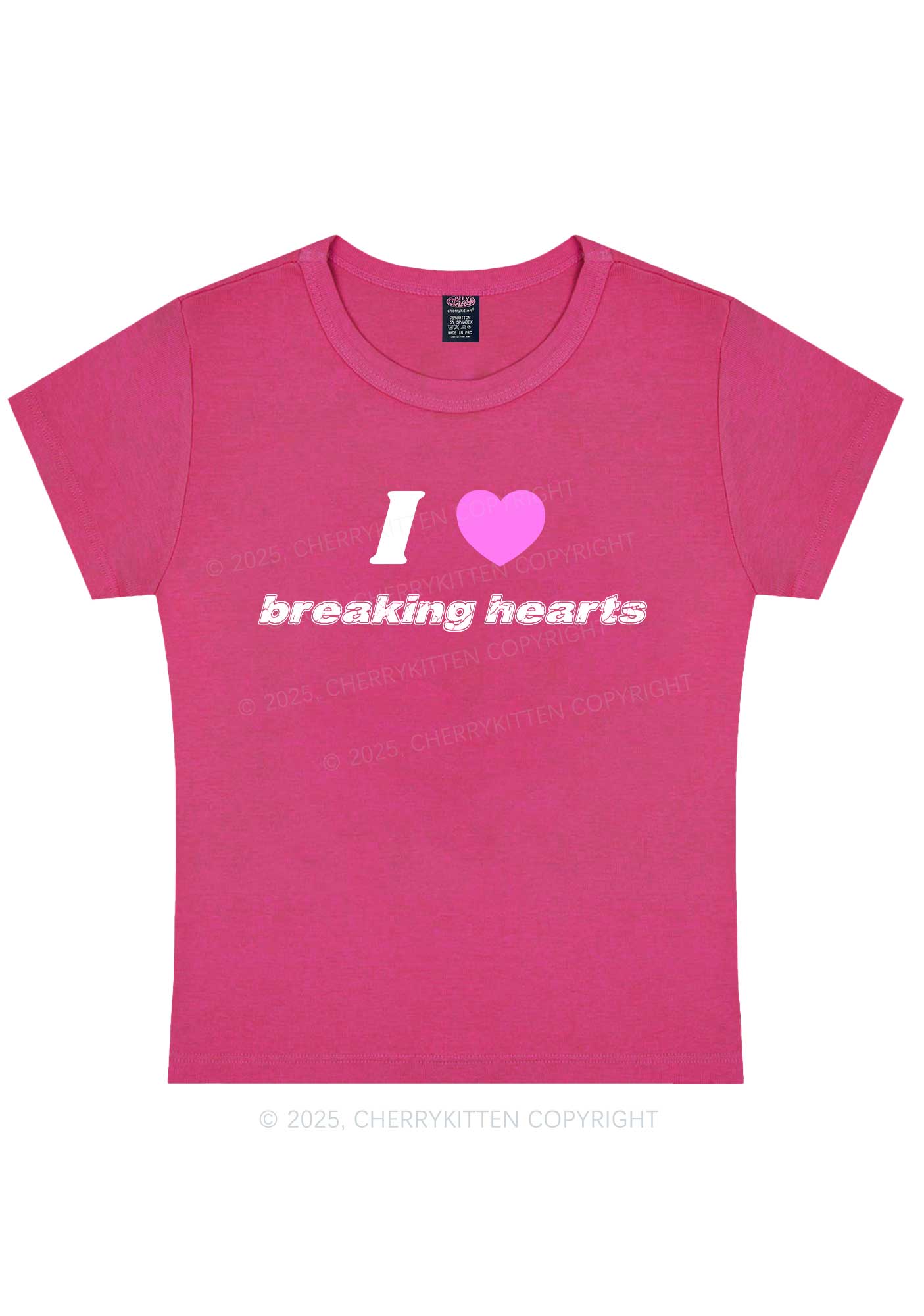 I Love Breaking Hearts Y2K Baby Tee Cherrykitten