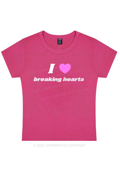 I Love Breaking Hearts Y2K Baby Tee Cherrykitten