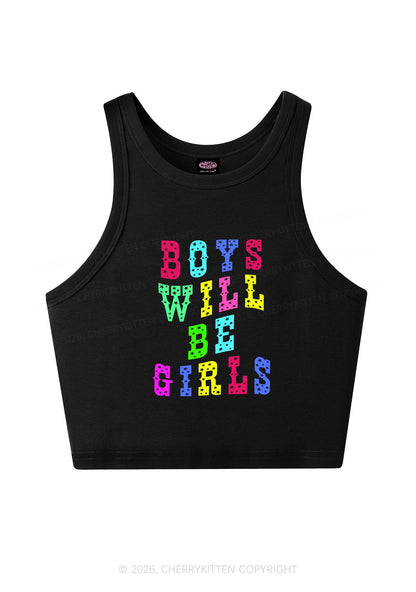 Boys Will Be Girls Pride Y2K Crop Tank Top Cherrykitten