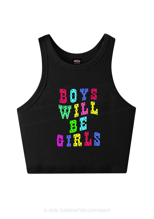 Boys Will Be Girls Pride Y2K Crop Tank Top Cherrykitten