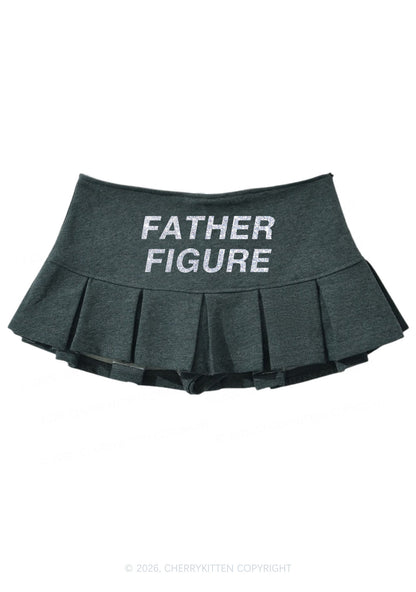 Glitter Father Figure Y2K Mini Pleated Skirts Cherrykitten