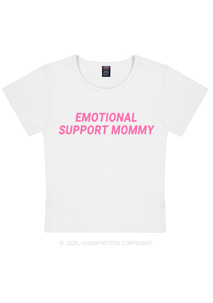 Emotional Support Mommy Y2K Baby Tee Cherrykitten