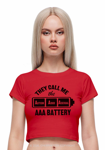They Call Me AAA Battery Pride Y2K Baby Tee Cherrykitten