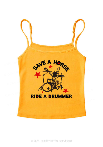 Save Horse Ride Drummer Y2K Spaghetti Strap Cami Cherrykitten