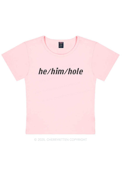 He Him Hole Pride Y2K Baby Tee Cherrykitten