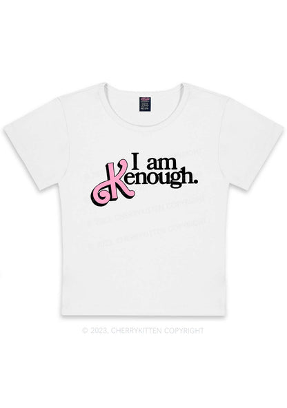 Curvy I Am Kenough Y2K Baby Tee Cherrykitten