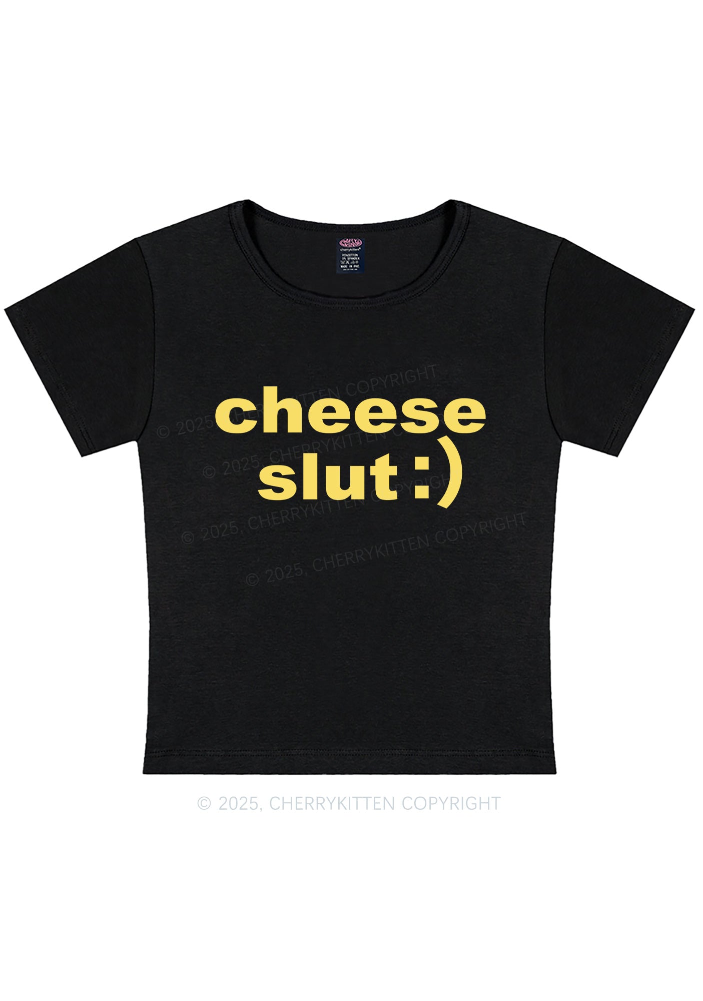Cheese Slxt Y2K Baby Tee Cherrykitten