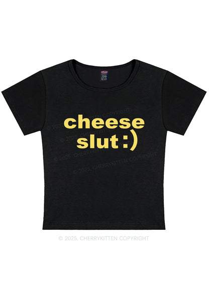 Cheese Slxt Y2K Baby Tee Cherrykitten