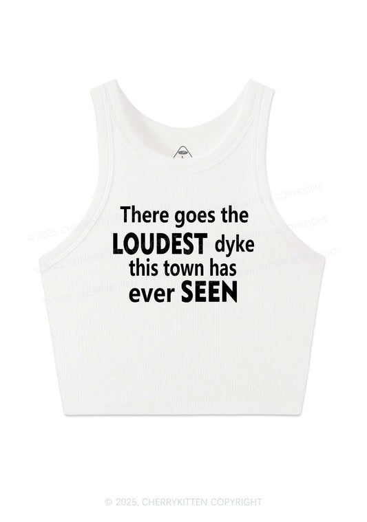 The Loudest Dyke Y2K Crop Tank Top Cherrykitten