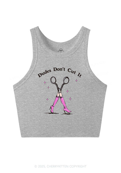 Dudes Dont Cut It Y2K Crop Tank Top Cherrykitten