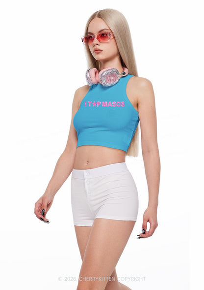 Glitter I Top Mascs Pride Y2K Crop Tank Top Cherrykitten