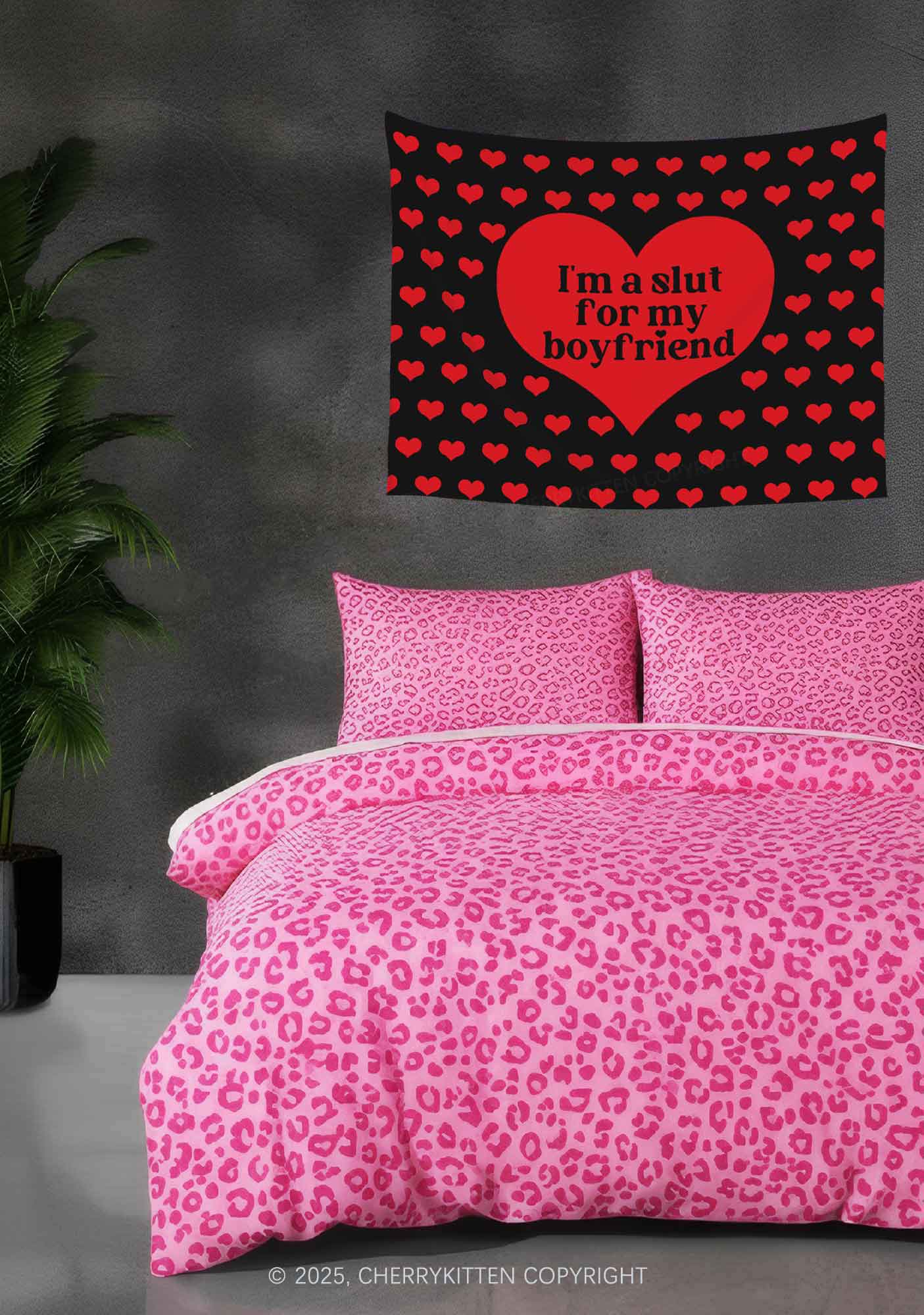 Slxt For My BF Valentine's Day Flag Y2K Tapestry Cherrykitten